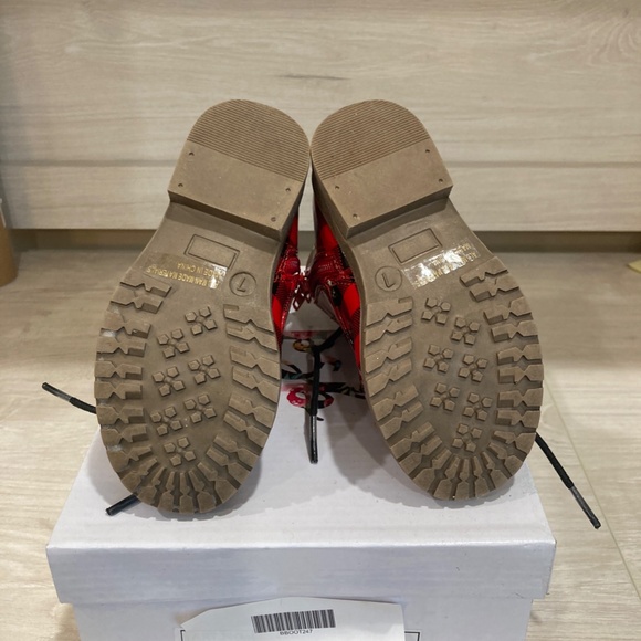 Pipperdoodle Boots Red and Black Buffalo Plaid Boots Toddler size 7 Boots - Picture 6 of 6